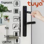 Black Home Glass Door Smart Lock For Sliding Door 2 Years Warranty