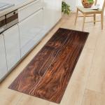 Wood Grain Absorbent Door Mat 40*120cm 60*180cm Bedroom Floor Carpets
