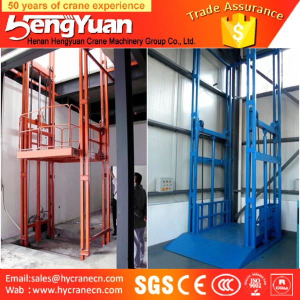 Buy cheap 300kg-3000kg guide rail chain lifting machine/guide rail chain hydralulic cargo lifter from wholesalers