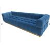 Buy cheap Ergonomic Design Customized Grey Velvet Lounge Sofa For Living Room from wholesalers