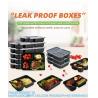 Buy cheap Packaging 3 Compartments Takeout Boxes Black Microwave Plastic Lunch Box Food Containers Wholesale from wholesalers