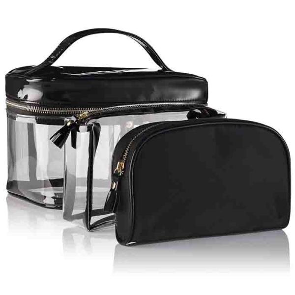 Buy cheap Zipper Closure Hanging Bathroom Bag , Waterproof Toiletries Organiser Bag 3 In 1 from wholesalers