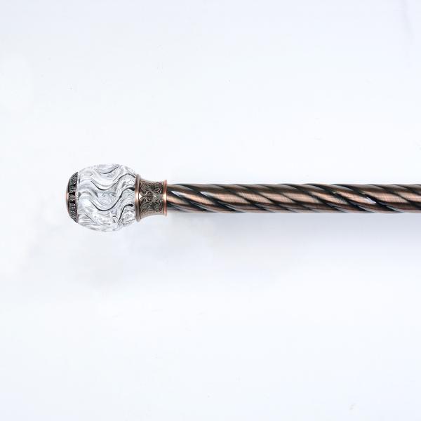 Buy cheap 22mm Anti Copper Curtain Pole Set Crystal Decorative Head from wholesalers