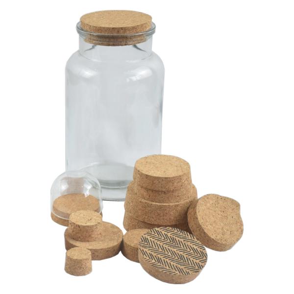 Buy cheap OEM Decoration Natural Cork Lids Pliability Mason Jar Cork Top Drysaltery from wholesalers