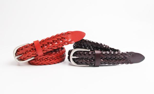 Buy cheap Red Braided Leather Belt Womens For Jeans And Dress / Pin Buckle Belt from wholesalers