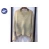 Buy cheap Mohair Trumpet Sleeve Cuff Womens Knit Pullover Sweater Wave V Neck Anti - Shrink from wholesalers