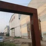 90 Degree Metal L Shape Rain Curtain Corten Steel Garden Water Fountain