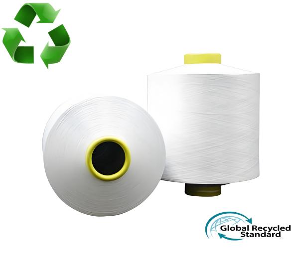 Buy cheap Raw White GRS Polyester Yarn Bright Eco Friendly 150D/72F Full Dull from wholesalers