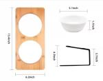 Raised Elevated Ceramic Pet Bowl For Cat Dog Food Water Feeding OEM
