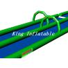 Buy cheap 100m Long Double Lane Inflatable Slip N Slide Green Blue With Logo Printing from wholesalers