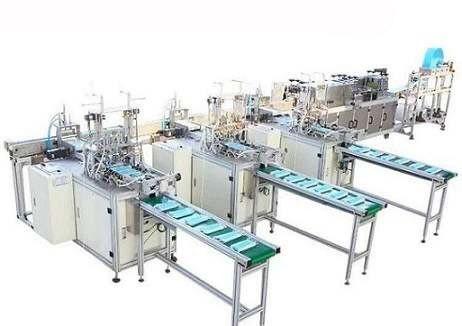2.6T Weight Disposable Pollution Mask Machine Air Pressure 0.6Mpa For 3 Ply Face
