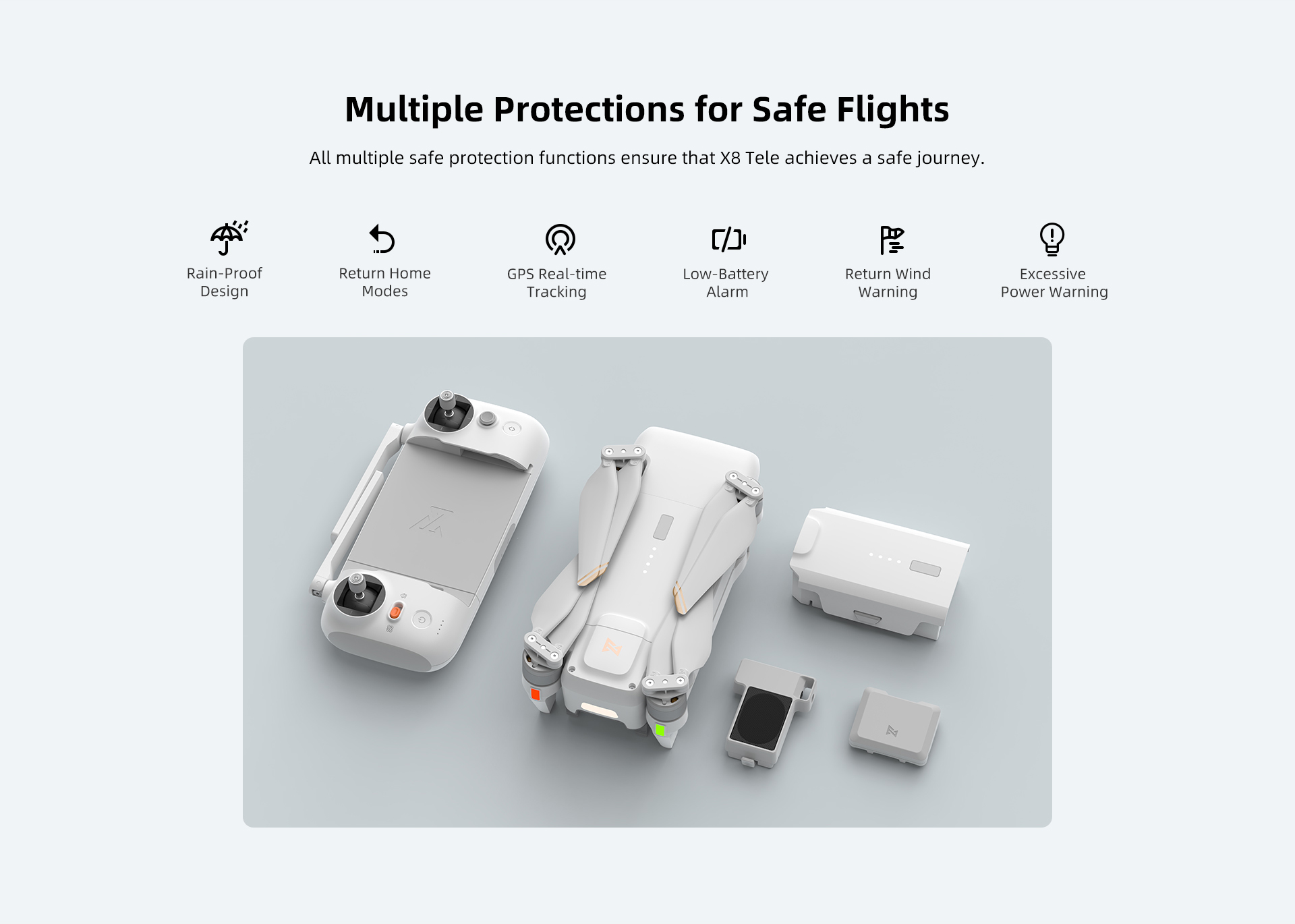 Fimi X8 Tele Professional 4k 60fps 3-axis Gimbal Camera Drone with 37mins Flight Time and 10km Long Distance Control