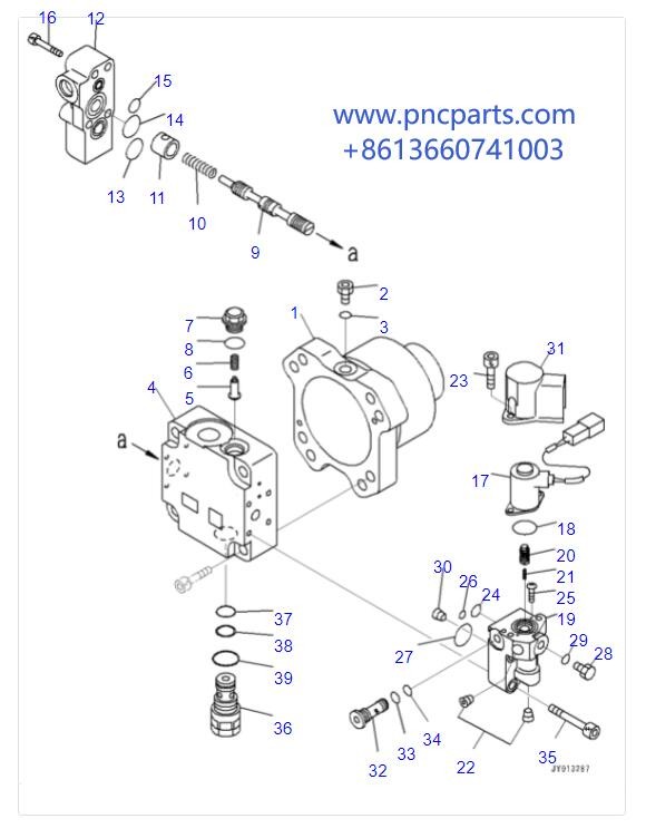 Komatsu 708-7S-00352 D65 Cooling Fan Motor For Dozer D65EX-15