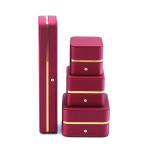 Red Grade Leather Jewelry Box for Newest Style Rectangle Bracelet Necklace Watch