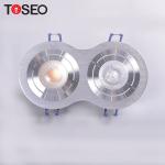 Double Head Aluminium Ceiling Downlight 7w Satin Nickel Round LED Spotlight