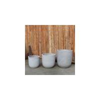 Buy cheap Non Flammable Outdoor Round 26cmx27cm Fiber Clay Pots product