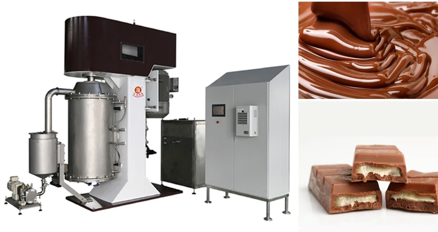 Single Shaft Continuous Cocoa Mass Chocolate Ball Mill 500kg/H