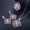 Buy cheap White Gold Color Luxury Bridal CZ Crystal Necklace and Earring Sets Big Wedding Jewelry Sets For Brides from wholesalers