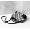 Buy cheap Horsehair Black And White Checkered Handbag 24cm Shoulder Bag With Detachable Strap from wholesalers