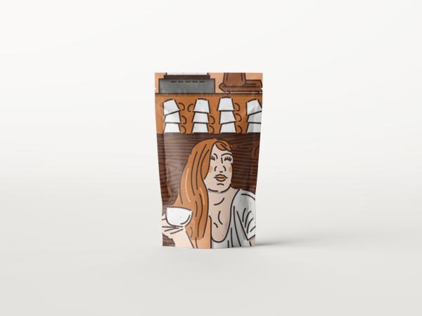 Buy cheap 250g Coffee Beans Stand Up Kraft Paper Pouches Gravnre Printing from wholesalers