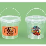 Food Grade Transparent Plastic Storage Bucket For Water/Milk/Food with