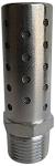 White Black Gray Aluminum Muffler , High Flow Pneumatic Muffler