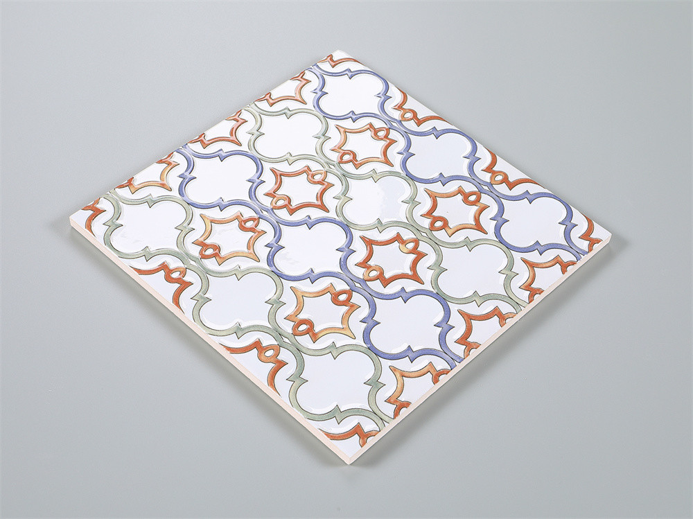 Firebrick White And Red Indoor Wall 20x20cm Ceramic Rustic Tiles For Kitchen And Durable Tile For Balcony