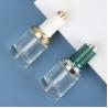 Buy cheap Custom Logo Green Clear Gold 30ml Glass Serum Bottle White Dropper Bottle from wholesalers