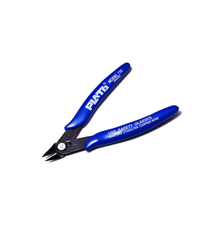 Flush Metal Wire Cutter Pliers For Cutting Stainless Steel Wire , Blue Color