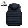 Buy cheap Winter Black Polyester Cotton Thick Hooded Utility Slim Fit Sleeveless Man Cotton Quilted Waistcoat Vest from wholesalers