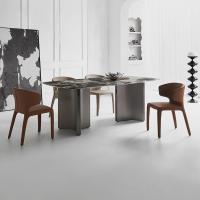 Buy cheap Modern Stainless Steel Dining Tables With Marble Tops For Wholesale product