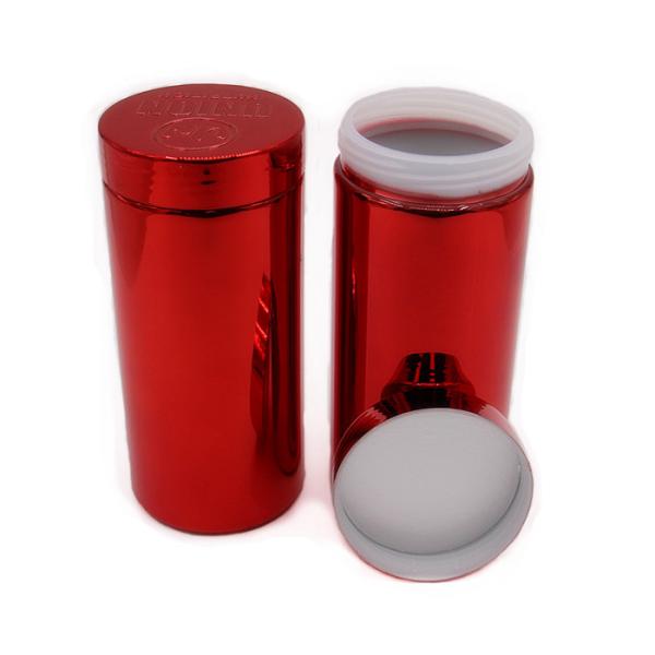 Glossy Plastic Powder Canister Wide Mouth Bottle 1.5-3mm Thick For Capsule