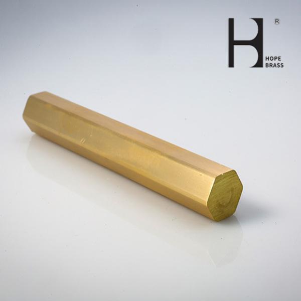 Buy cheap Shinning Anti Wear Copper Hex Bar , 24mm Diameter Brass Solid Rod from wholesalers