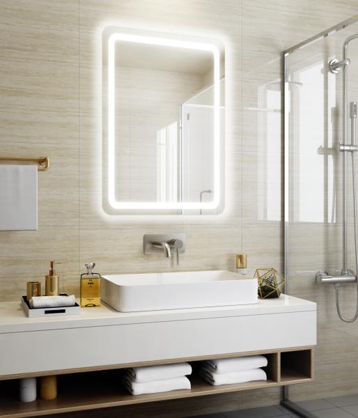 Buy cheap Hotel Luxury Glass Time Display Wall Mounted Lighted Bath Makeup Led Bathroom Smart Mirror from wholesalers