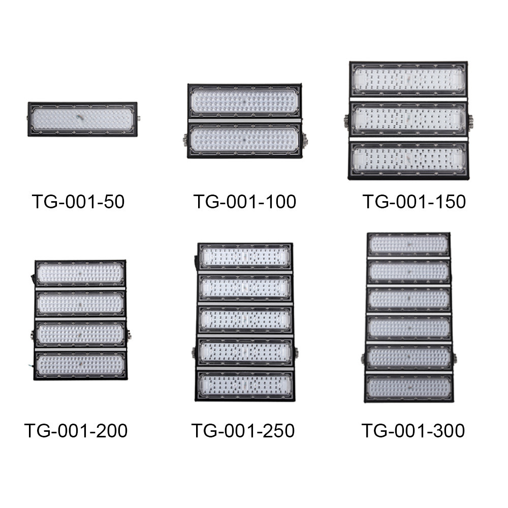 Heavy Duty Streamline Adjustable Electric Led Flood Light 100-150lm/W Aluminum housing