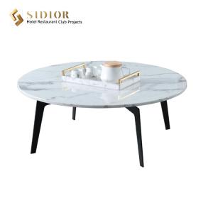 Buy cheap SGS Round Natural Marble Movable Coffee Table from wholesalers