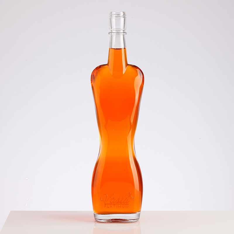 Whisky Spirit Glass Products Unique Shape Woman Body Glass Liquor Bottle for Liquor