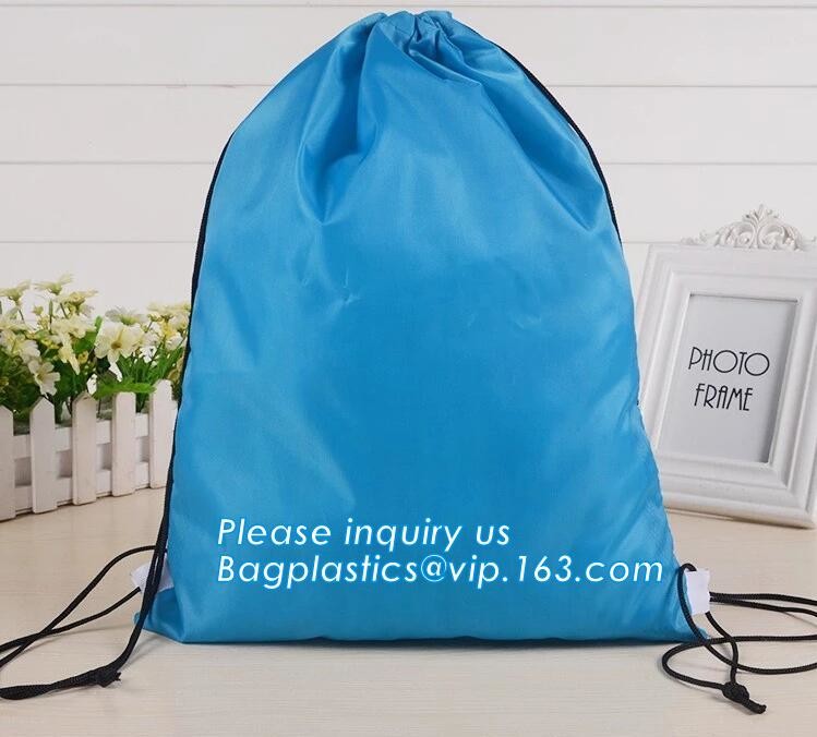 Recycled foldable polyester bag,Custom logo printed basketball backpack 210D polyester printing drawstring bag bagease