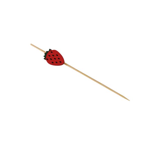 Buy cheap Strawberry Shaped Beaded Bamboo Food Picks Cocktail Skewers 100pcs/Pack from wholesalers