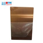 800mm 3200mm Outdoor Brushed Aluminum Composite Panel Brass Finish Odm