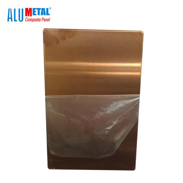 Buy cheap 800mm 3200mm Outdoor Brushed Aluminum Composite Panel Brass Finish Odm from wholesalers