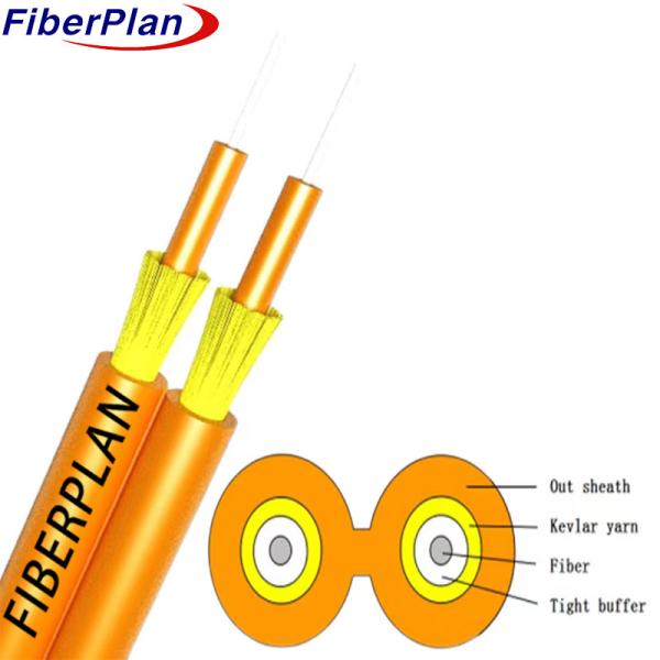 Buy cheap 2.0mm 3.0mm Double Sheath G652D Duplex Indoor Fiber Optic Cable from wholesalers