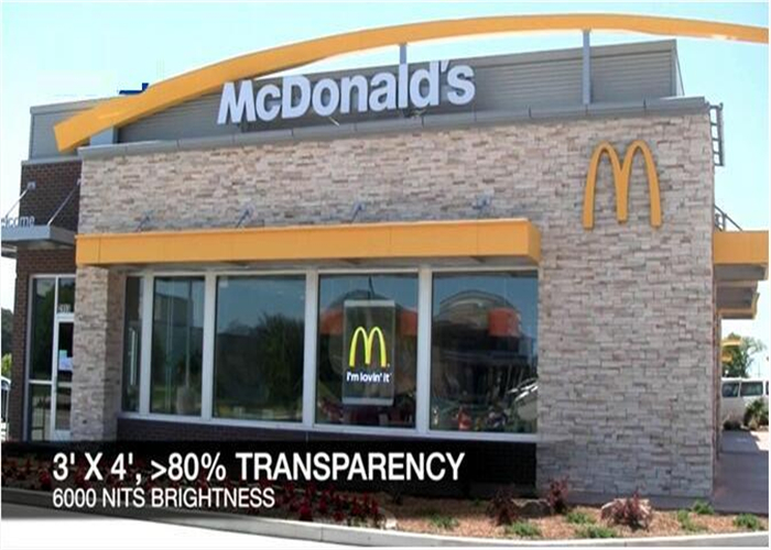 P10 / 12 Clear Transparent Glass Advertising LED Display for Shopping Mall Facade