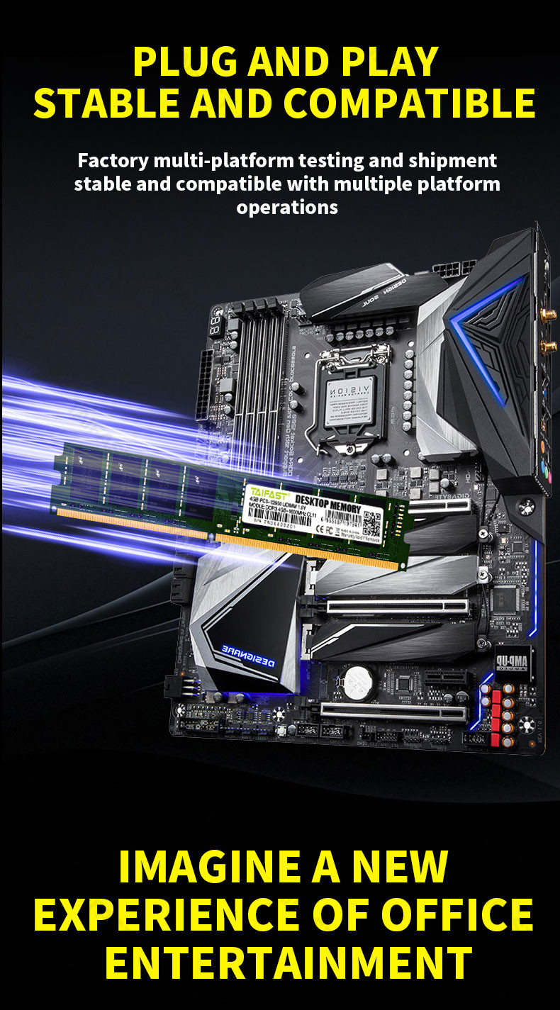 2GB PC DDR3 Ram For Desktop PC3-12800 Memory Ram Taifast 1600MHZ 1.5V