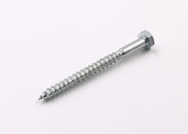 Buy cheap Hex Head Mild Steel Wood Screws DIN571 Zinc Plated Blue White Color from wholesalers