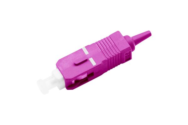 Pull Proof Magenta OM4 Fiber Optic Connector Simplex Single Mode Fiber SC