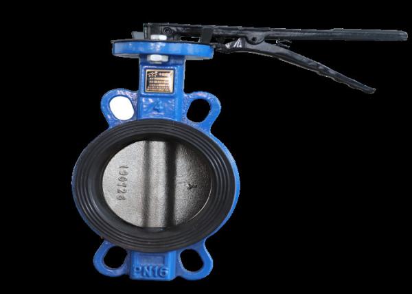 Buy cheap Cast Iron Pinless Wafer Butterfly Valve 1.0/1.6 Mpa Pressure Handle Power from wholesalers