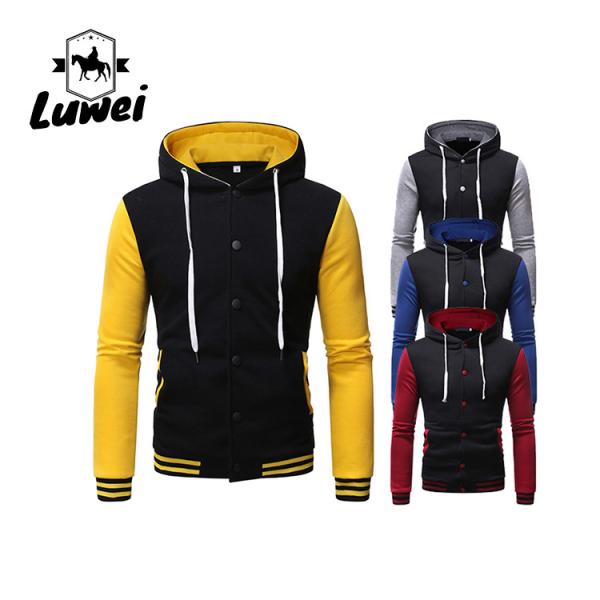 Buy cheap Custom Logo Running Top Color Contrast Felpa Long Sleeve Outdoor Bluzy Sweatshirts Mens Hoodies With Pocket from wholesalers