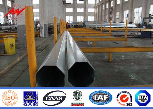 Buy cheap 16mm Steel Utility Poles With Double Crossarm 5mm Thickness For Transmission Line from wholesalers