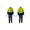 Buy cheap Two Tones Hi Vis Yellow Navy Blue 350gsm Fire Retardant Suit from wholesalers